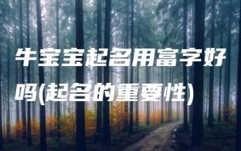 牛宝宝起名用富字好吗(起名的重要性)