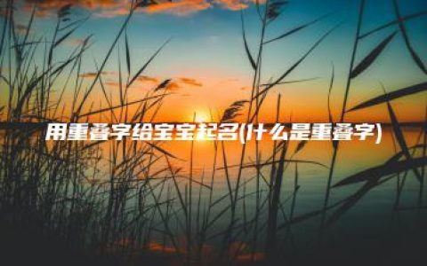 用重叠字给宝宝起名(什么是重叠字)