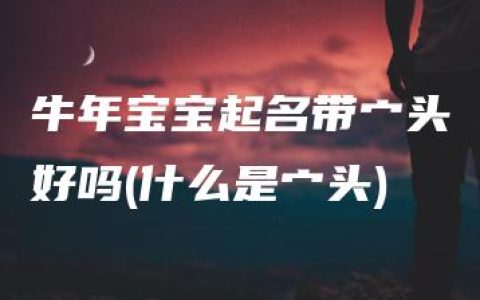 牛年宝宝起名带宀头好吗(什么是宀头)