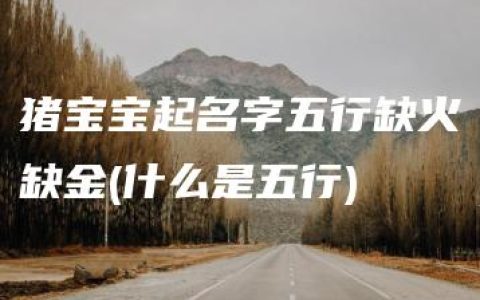 猪宝宝起名字五行缺火缺金(什么是五行)