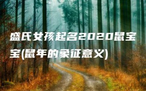 盛氏女孩起名2020鼠宝宝(鼠年的象征意义)