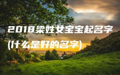 2018梁姓女宝宝起名字(什么是好的名字)