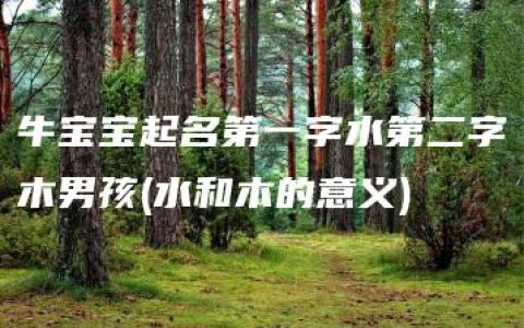 牛宝宝起名第一字水第二字木男孩(水和木的意义)