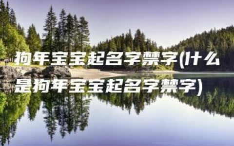 狗年宝宝起名字禁字(什么是狗年宝宝起名字禁字)