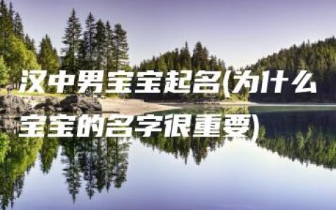 汉中男宝宝起名(为什么宝宝的名字很重要)