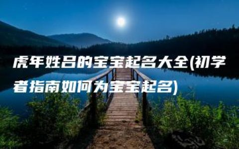 虎年姓吕的宝宝起名大全(初学者指南如何为宝宝起名)