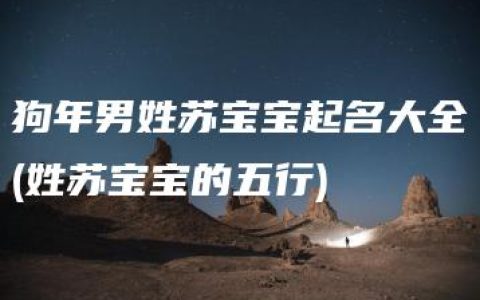 狗年男姓苏宝宝起名大全(姓苏宝宝的五行)