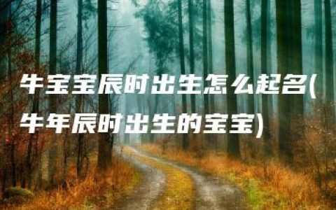 牛宝宝辰时出生怎么起名(牛年辰时出生的宝宝)