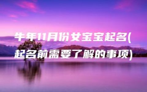 牛年11月份女宝宝起名(起名前需要了解的事项)