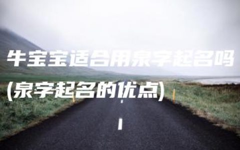 牛宝宝适合用泉字起名吗(泉字起名的优点)