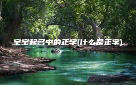 宝宝起名中的正字(什么是正字)