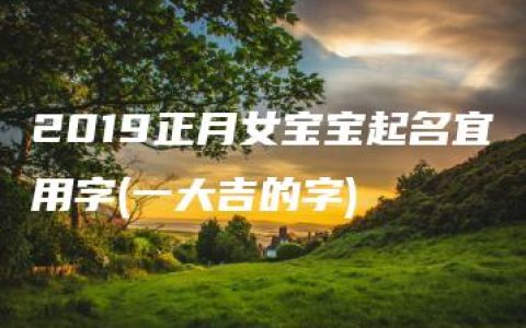 2019正月女宝宝起名宜用字(一大吉的字)