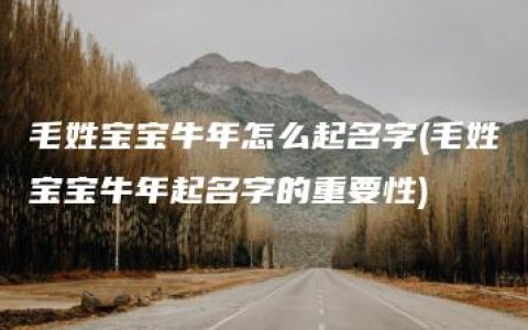 毛姓宝宝牛年怎么起名字(毛姓宝宝牛年起名字的重要性)