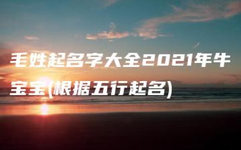 毛姓起名字大全2021年牛宝宝(根据五行起名)