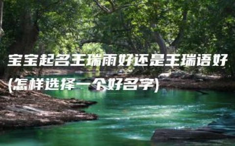 宝宝起名王瑞雨好还是王瑞语好(怎样选择一个好名字)