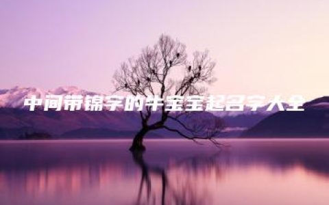 中间带锦字的牛宝宝起名字大全