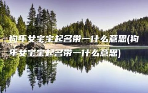 狗年女宝宝起名带一什么意思(狗年女宝宝起名带一什么意思)