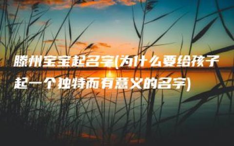 滕州宝宝起名字(为什么要给孩子起一个独特而有意义的名字)