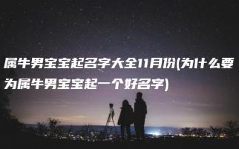 属牛男宝宝起名字大全11月份(为什么要为属牛男宝宝起一个好名字)