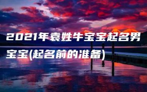 2021年袁姓牛宝宝起名男宝宝(起名前的准备)