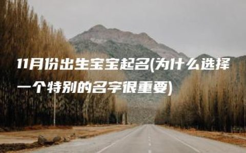 11月份出生宝宝起名(为什么选择一个特别的名字很重要)