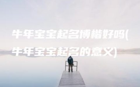 牛年宝宝起名博楷好吗(牛年宝宝起名的意义)