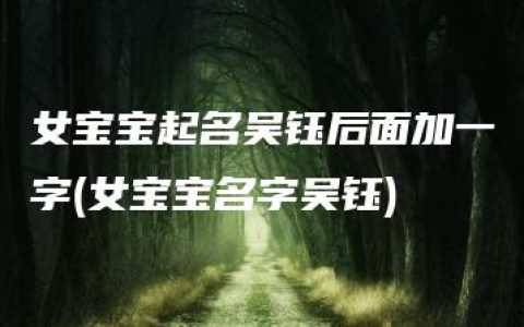 女宝宝起名吴钰后面加一字(女宝宝名字吴钰)