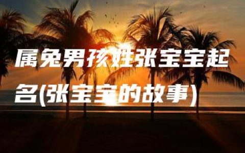 属兔男孩姓张宝宝起名(张宝宝的故事)