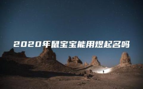 2020年鼠宝宝能用煜起名吗