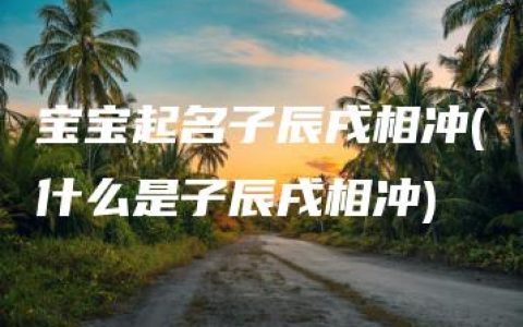 宝宝起名子辰戌相冲(什么是子辰戌相冲)