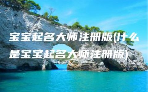 宝宝起名大师注册版(什么是宝宝起名大师注册版)