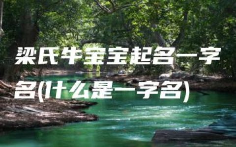 梁氏牛宝宝起名一字名(什么是一字名)