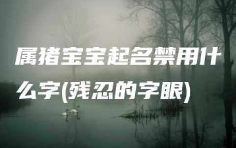 属猪宝宝起名禁用什么字(残忍的字眼)