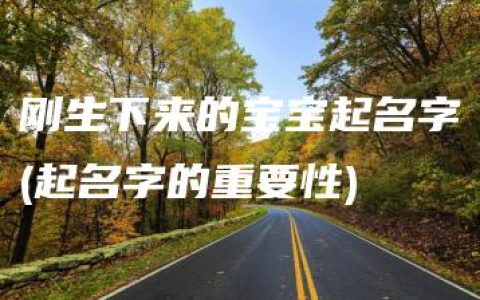 刚生下来的宝宝起名字(起名字的重要性)