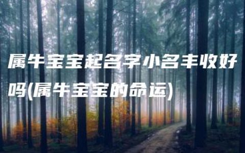 属牛宝宝起名字小名丰收好吗(属牛宝宝的命运)