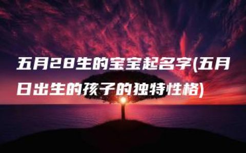 五月28生的宝宝起名字(五月日出生的孩子的独特性格)