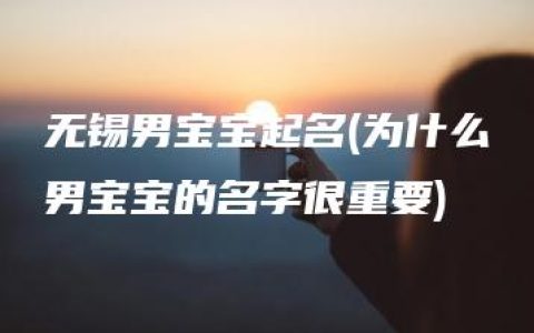 无锡男宝宝起名(为什么男宝宝的名字很重要)