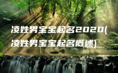 凌姓男宝宝起名2020(凌姓男宝宝起名概述)