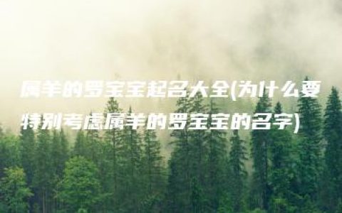 属羊的罗宝宝起名大全(为什么要特别考虑属羊的罗宝宝的名字)