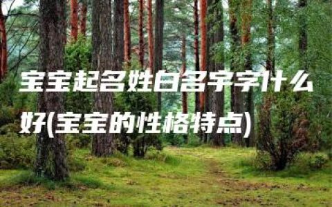 宝宝起名姓白名宇字什么好(宝宝的性格特点)