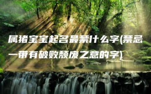 属猪宝宝起名最禁什么字(禁忌一带有破败颓废之意的字)