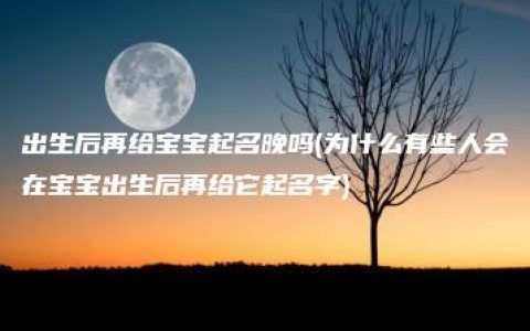 出生后再给宝宝起名晚吗(为什么有些人会在宝宝出生后再给它起名字)