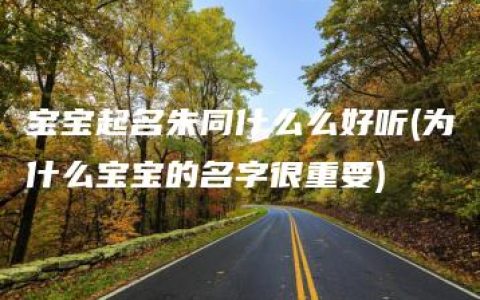 宝宝起名朱同什么么好听(为什么宝宝的名字很重要)