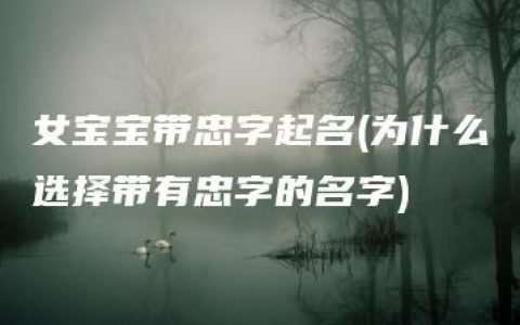 女宝宝带忠字起名(为什么选择带有忠字的名字)