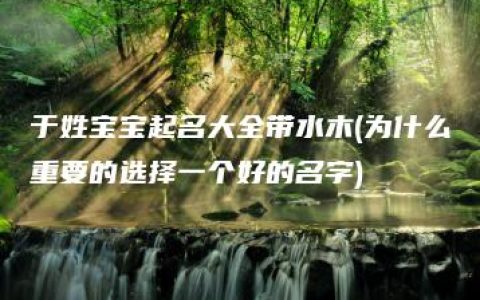 于姓宝宝起名大全带水木(为什么重要的选择一个好的名字)