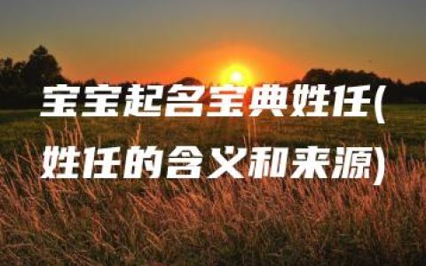 宝宝起名宝典姓任(姓任的含义和来源)