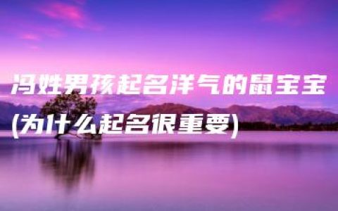 冯姓男孩起名洋气的鼠宝宝(为什么起名很重要)