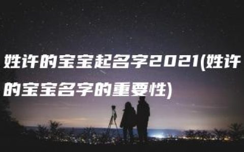 姓许的宝宝起名字2021(姓许的宝宝名字的重要性)