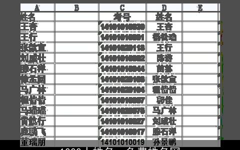 1000人姓名，免费姓名网