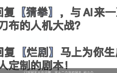 12字网名大全沙雕，求十二个字的网名,前六个字要完整,后六个字要顺前六个字,不要非...